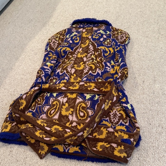 FARM RIO Glam Tapestry Knit Belted Blazer Size M - Picture 8 of 8